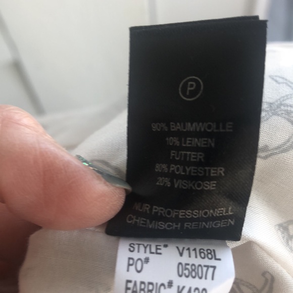 Kenar gray & white tailored blazer size M, stylish sleeve slits, nautical lining - Picture 8 of 8